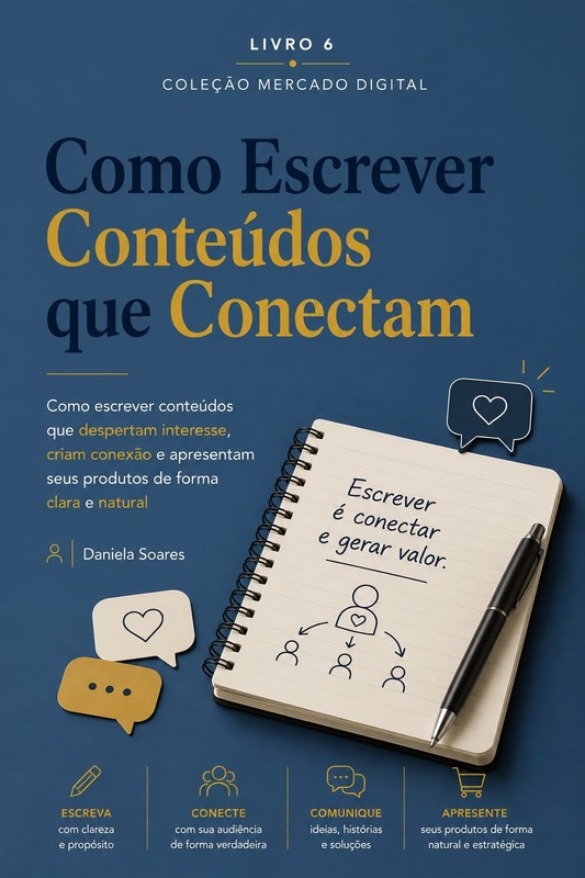 Capa do e-book Como Escrever Conteúdos que Conectam.