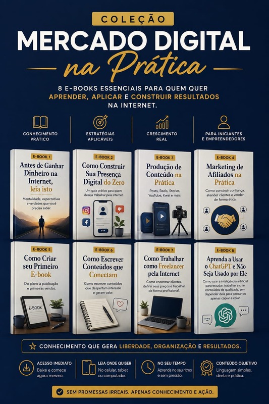Mockup da coleção de e-books